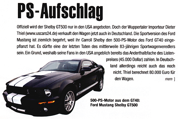 2007 Ford Mustang Shelby GT500